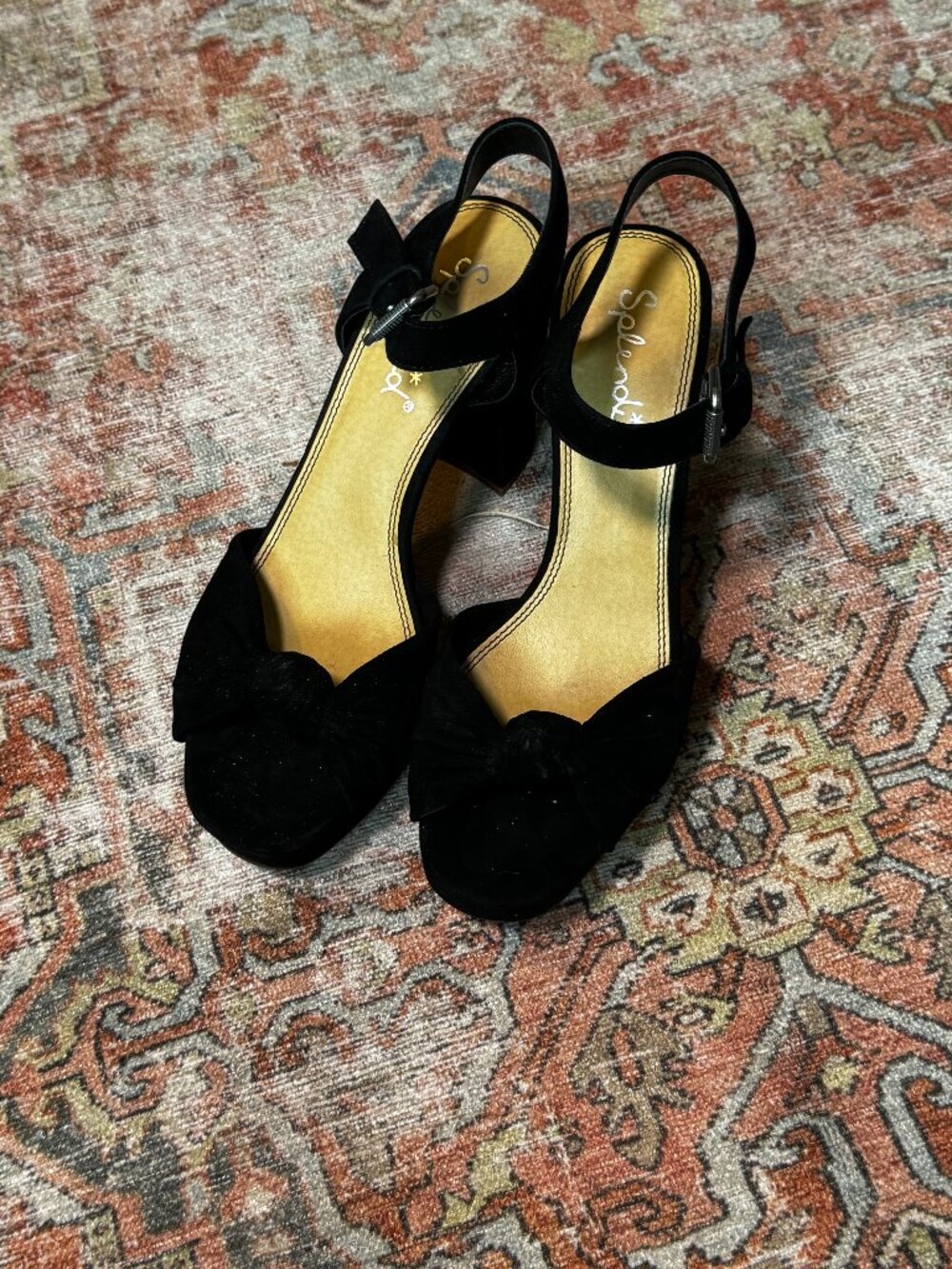 Black Splendid Platform Sandals - Size 10 Like New